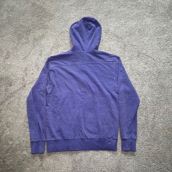 Oakley Quarter Zip Hoodie Sweatshirt Women's Purple S/P Pocket Long Sleeve - Picture 2 of 5